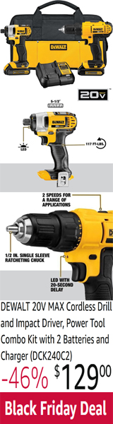 DEWALT 20V MAX Cordless Drill and Impact Driver, Power Tool Combo Kit with 2 Batteries and Charger (DCK240C2)